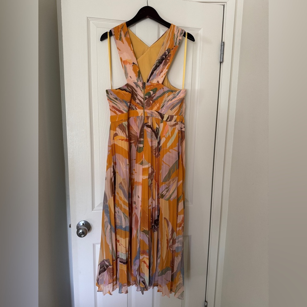 Ted Baker Ansa Cross Pleated Midi Dress 5 US 12 #D7842 - Picture 5 of 9